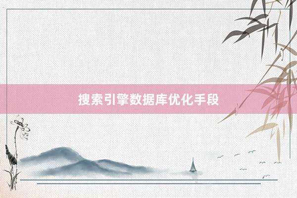 搜索引擎数据库优化手段